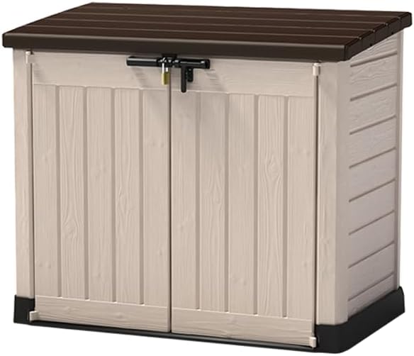 Keter Store It Out Max Plastic Garden Storage Shed - 1200L Capacity, Light Brown, Lockable