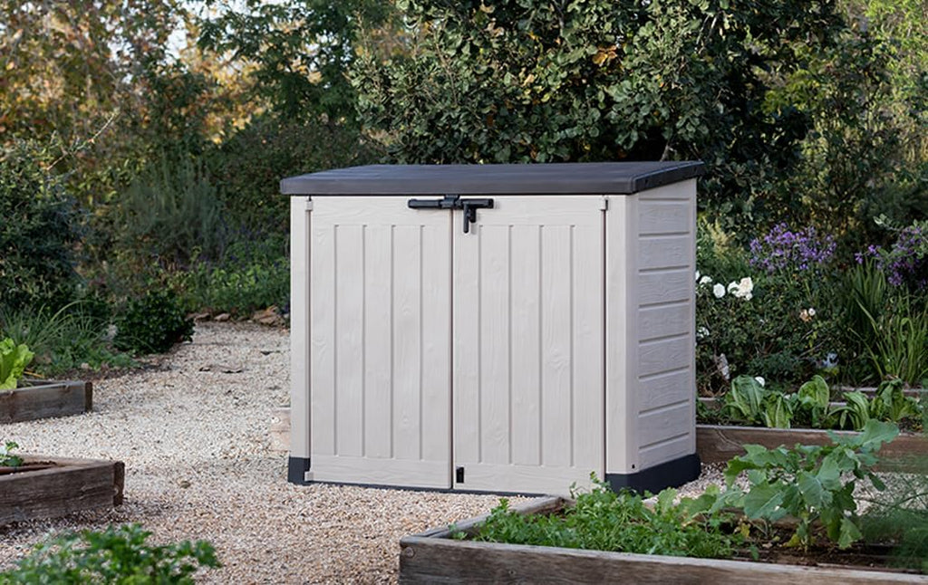 Keter Store It Out Max Plastic Garden Storage Shed - 1200L Capacity, Light Brown, Lockable