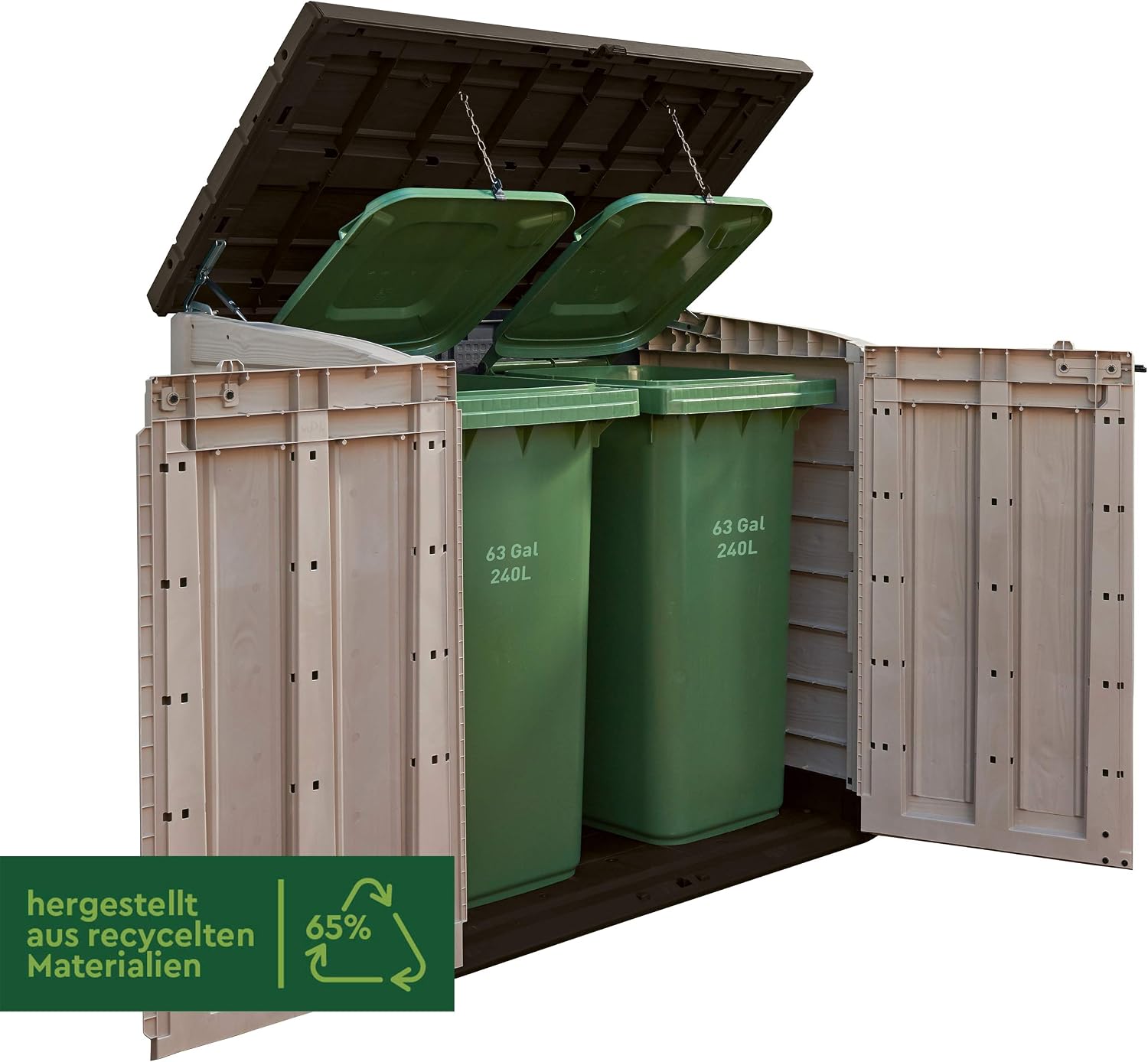 Keter Store It Out Max Plastic Garden Storage Shed - 1200L Capacity, Light Brown, Lockable